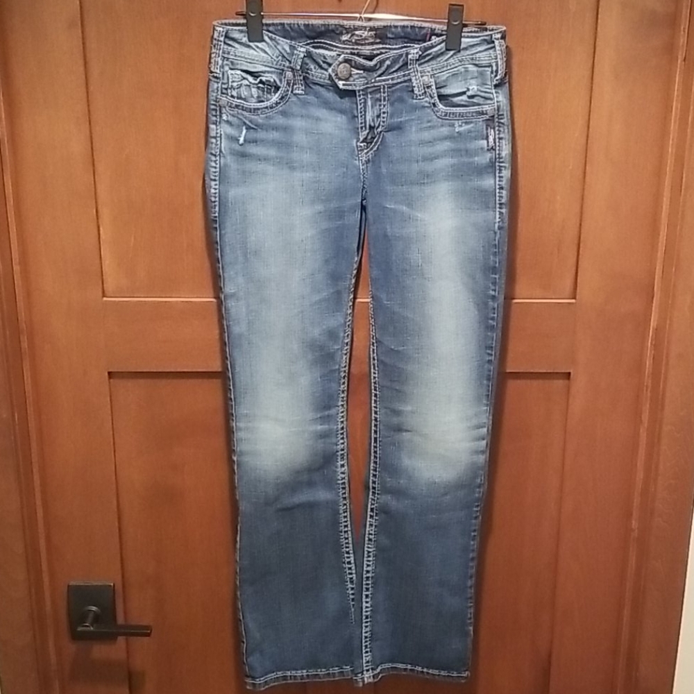 Silver women's Tuesday low slim boot jeans